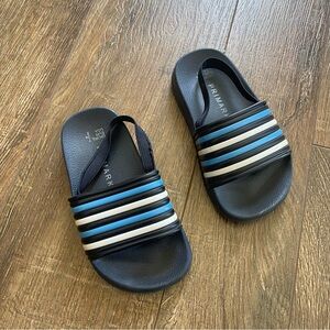 Primark Navy and White Striped Slides